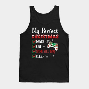 My Perfect Christmas Plan Gamer Boys Girls Christmas Gift Tank Top